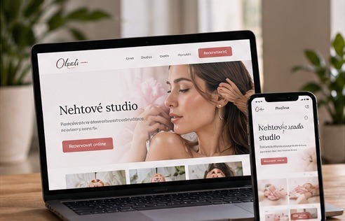 Ukázka webové prezentace beauty salonu